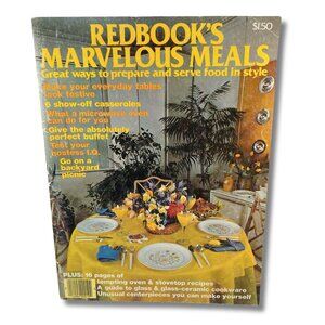 REDBOOK'S Vintage Marvelous Meals cookbook magazine ~ 1977 home decor recipes